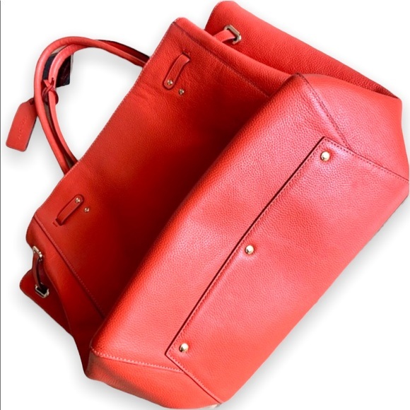 NWOT Coach Refined Pebbled Leather Turnlock Tie Tote - Picture 10 of 14